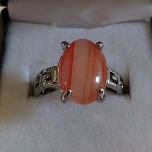 New size 7 3/4 women's orange ring